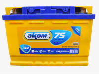 Аккумуляторная батарея 6CT-75VL АКОМ euro