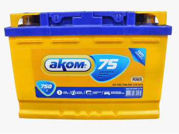 Аккумуляторная батарея 6CT-75VL АКОМ euro Аккумуляторная батарея 6CT-75VL АКОМ euro